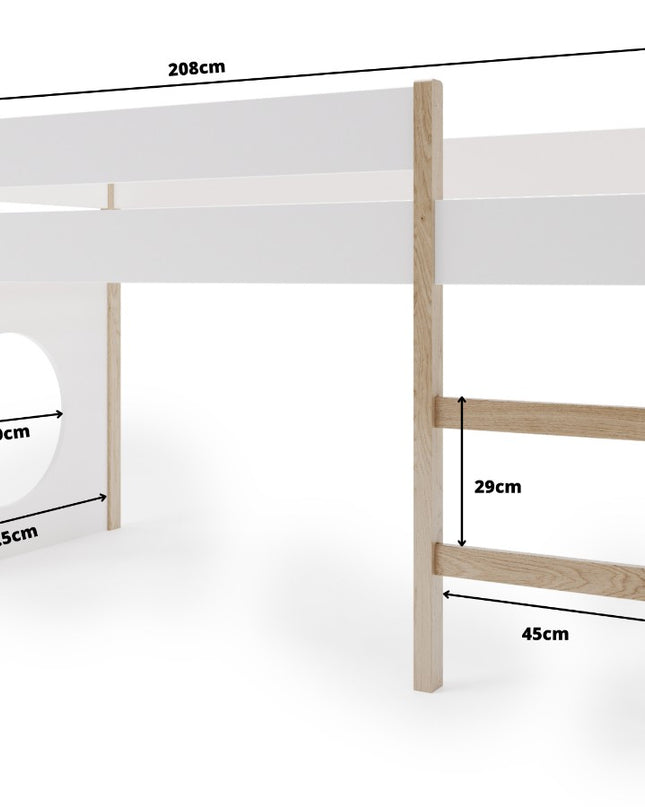 YappyGrott mid-height sleeper, WHITE
