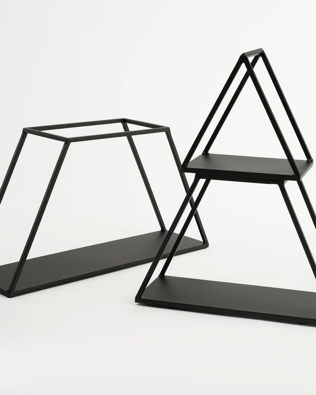 Decoratie Etagère Boom - 3 laags - L50 x B14 x H71 cm - Metaal - Zwart