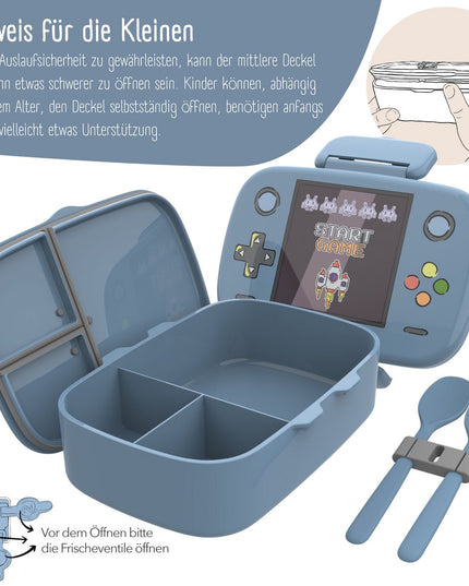 Lunchbox für Kinder mit Fächern, leicht und auslaufsicher - Spiel