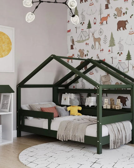 YappyHus children's bookshelf, GREEN