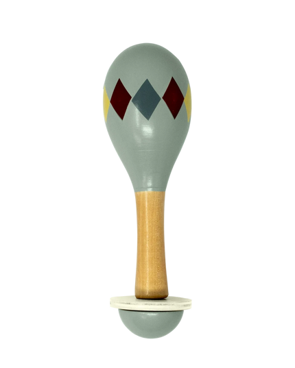 Maracas grijs Harlekin muziekspeelgoed