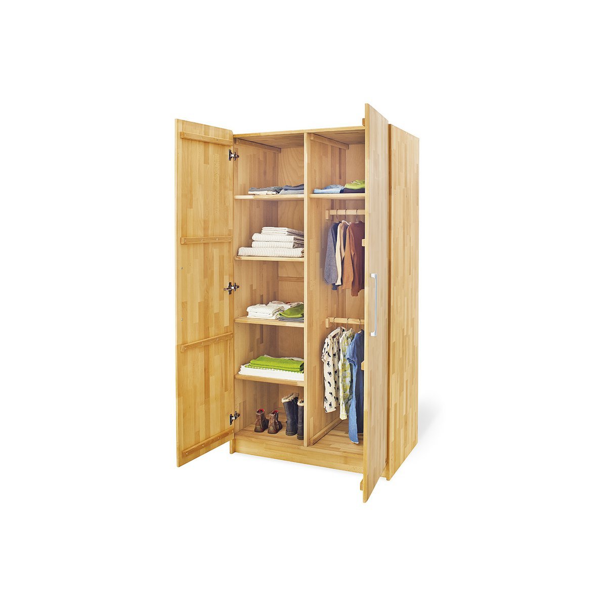 Startset 'Natura' breed3 delen: ledikant, brede commode, 2-deurs kledingkast