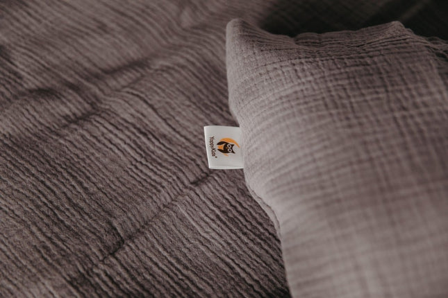 YappyMuslin Grijze gordijnen