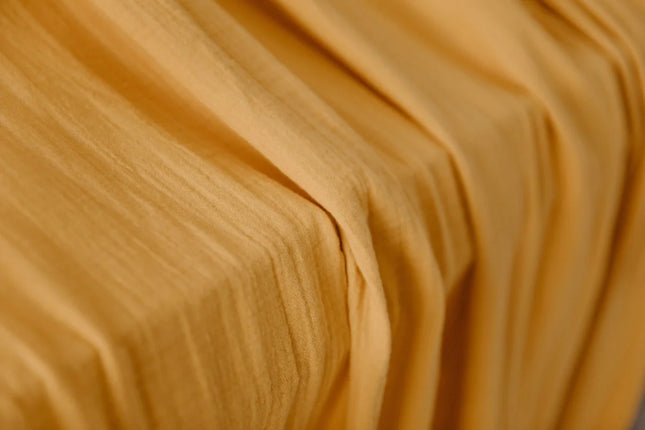 YappyMuslin Mosterdkleurige gordijnen