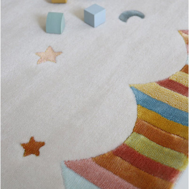 Kinderkamer Tapijt “Dansende Vogels” – Kleurrijk & Comfortabel