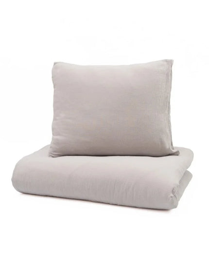 YappyMuslin Grijs beddengoed 150x200 / 50x60 cm