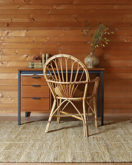 LHENA Geel Brun Kinder Vloerkleed – Handgeweven Wol