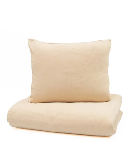 YappyMuslin Beige beddengoed 150x200 / 50x60 cm