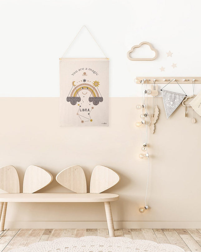 KLEINE WEEGSCHAAL kindermuurkunst sterrenbeeld weegschaal - Wanddecoratie