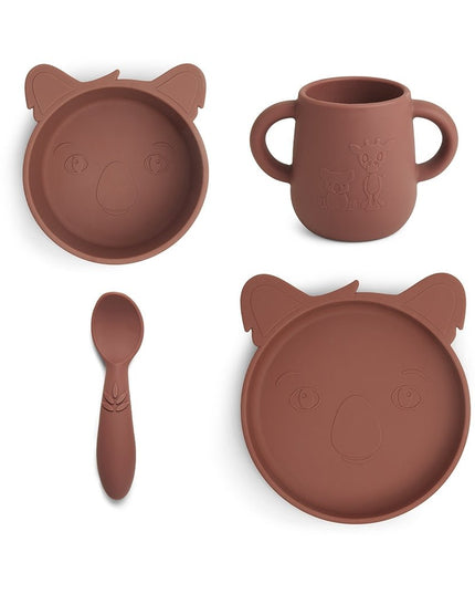 Lykke siliconen dinerset 4-pack Koala