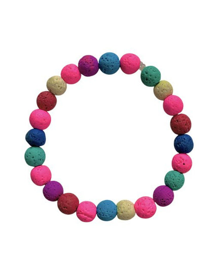 Luna -Leena kinderarmbandkleuren - lava kralen - handgemaakt in Nepal