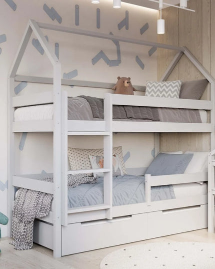 YappyEden huis stapelbed, LICHTGRIJS