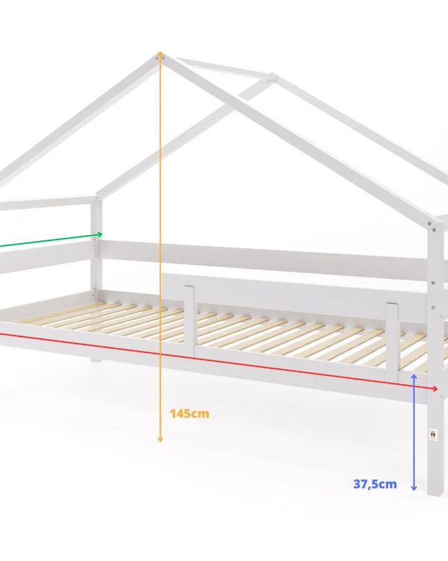 YappyHytte 200 cm house bed, LIGHT GREY