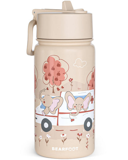 Thermo children's drinking bottle stainless steel - water bottle - thermo - Ambulance brown