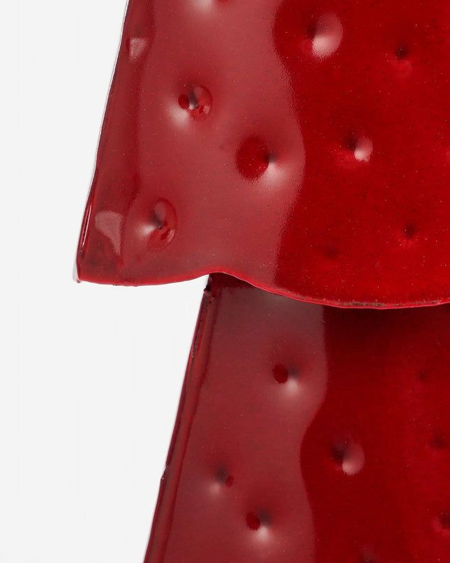 Decoratie Kerstboom - L18 x B9 x H91 cm - IJzer - Rood