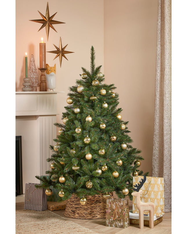 Kerstballen Set - 60 Stuks - Ø7 cm - Onbreekbaar - Goud kerst 2025