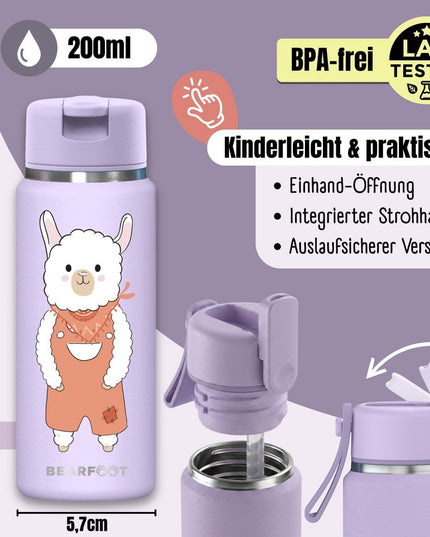 TINY Thermo Kinderdrinkfles bidon RVS - Lama - 200ml
