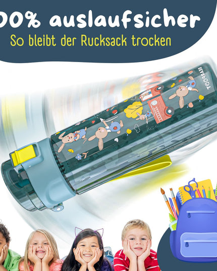 Kindertrinkflasche, 500 ml, leicht – Wasserflasche – Feuerwehrblau