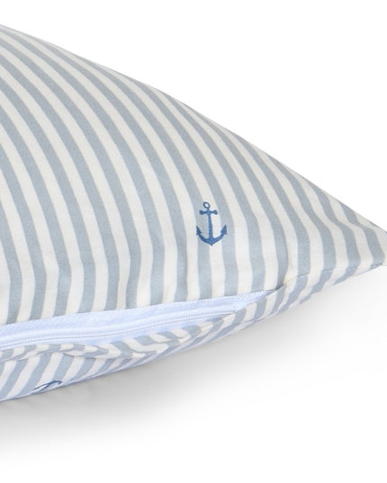 Bera Babybeddengoed – Stripe Anchor (Biologisch Satijnkatoen)