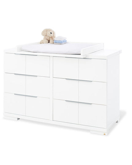 Startset 'Polar' extra breed, incl. wandplank
3 delen: ledikant, extra brede commode, wandplank
