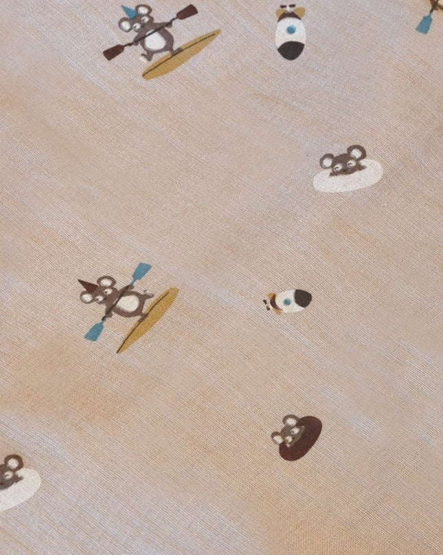 Minnie mousselinedoek Beige Surfer  hydrofiele doek