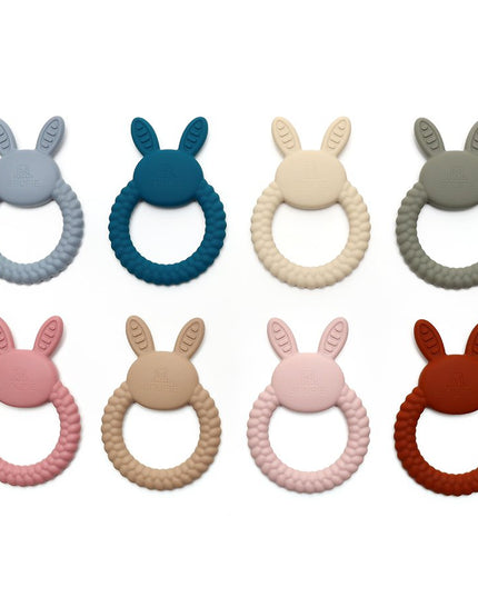 BUNNY | Soft Silicone Teething Toy | COBALT |  Bijtring