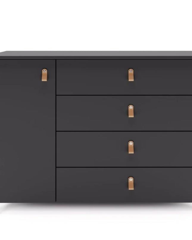 YappyÉtude II dressoir commode extra breed, ANTRACIET