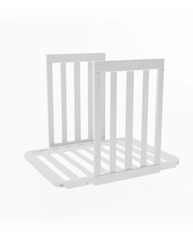 YappyÉtude wiegset (korte zijden en matrasbodem) WIT/HEMELGRIJS