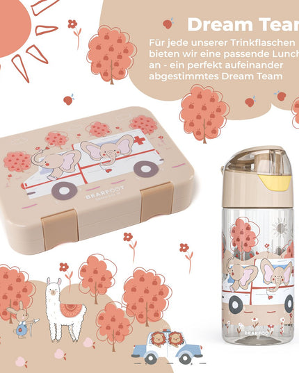 Children's water bottle, lightweight water bottle - elephants