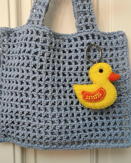 Luna -Leena Bag Kids - Light Blue - Organic Cotton - Hand Haak in Nepal