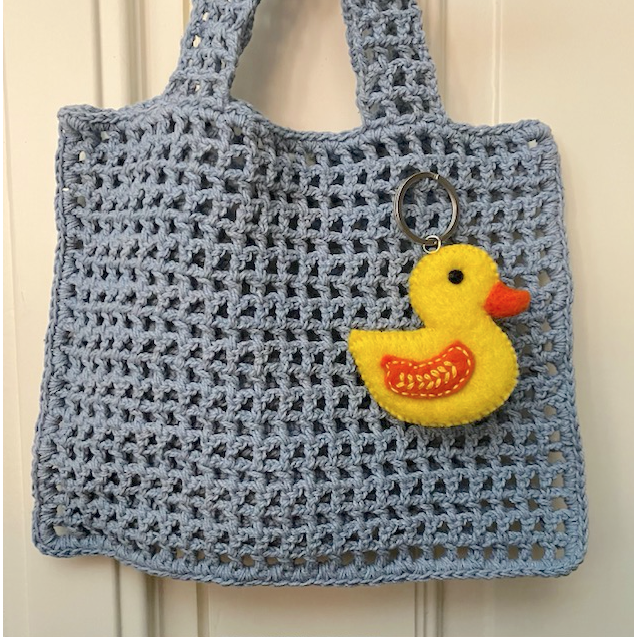 Luna -Leena Bag Kids - Light Blue - Organic Cotton - Hand Haak in Nepal