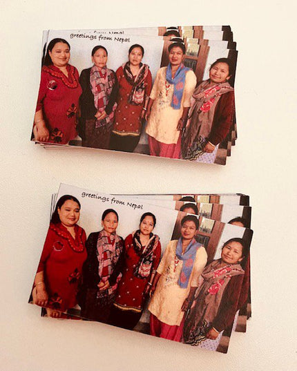 Luna-Leena rendier met coltrui blauw - 100% zachte wol - hand gehaakt in Nepal