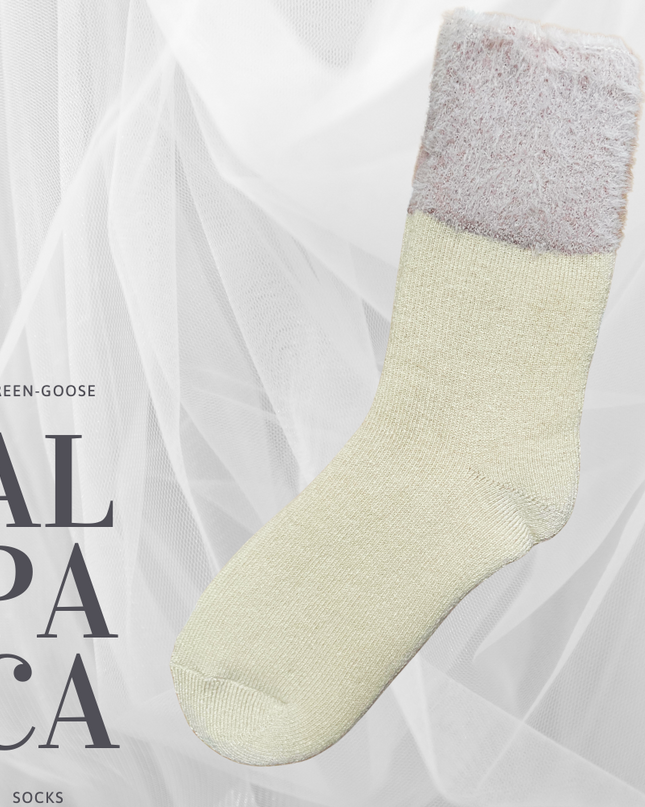 green-goose Alpaca Damessokken - Zacht - 1 Paar - 95% - dames
