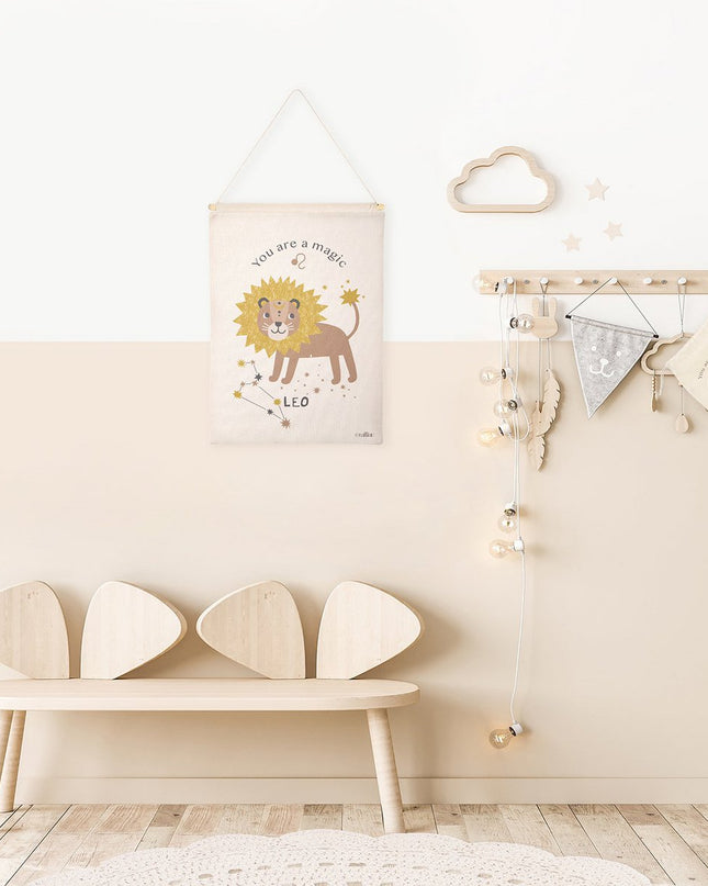 KLEINE LEEUW kindermuurkunst sterrenbeeld Leeuw - Wanddecoratie