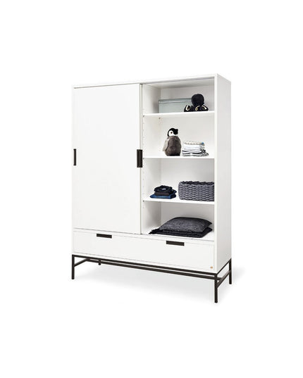 Startset 'Steel' extra breed groot3 delen: ledikant, extra brede commode, grote kledingkast