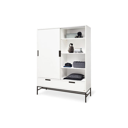 Startset 'Steel' extra breed groot3 delen: ledikant, extra brede commode, grote kledingkast