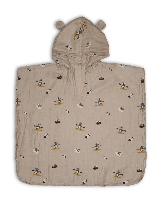 Flor poncho-beige surfer