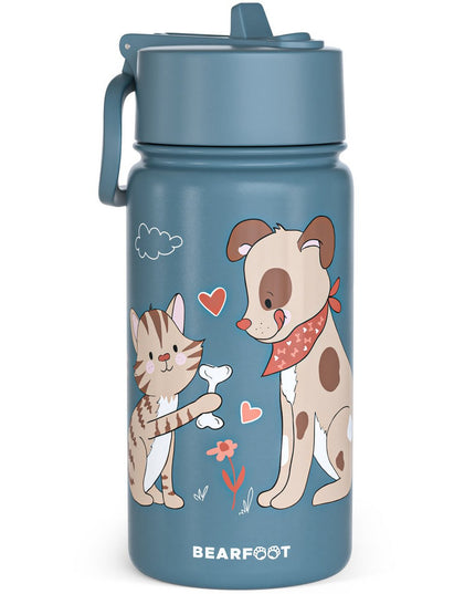 Thermo children's drinking bottle stainless steel - water bottle - thermo - Dog &amp; Cat blue