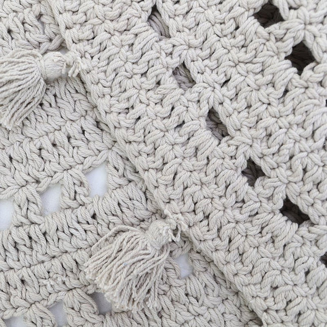 Nila Pearl Grey – Gehaakt kindervloerkleed van 100% katoen