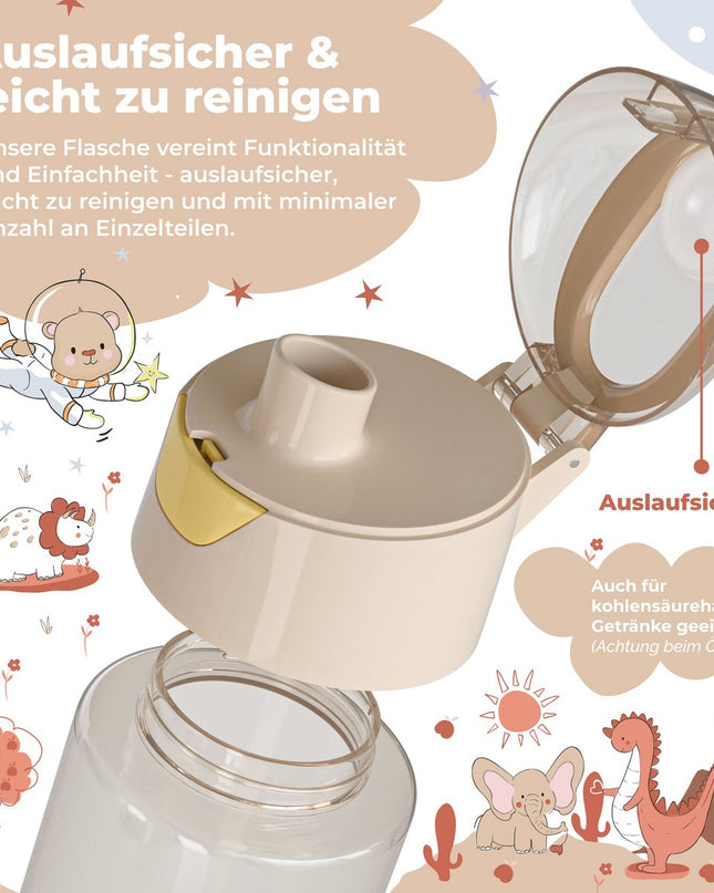 Children's water bottle, lightweight water bottle - elephants