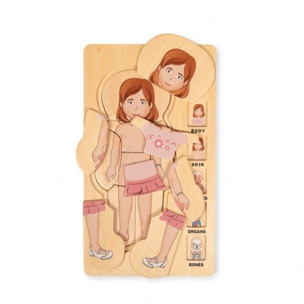 Mijn lichaam puzzel. meisje