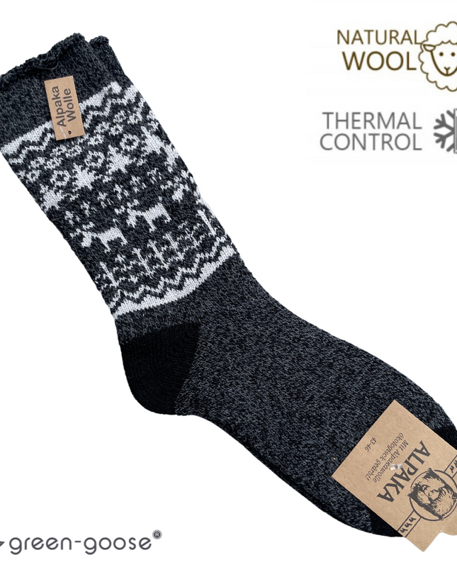 green-goose Alpaca Herensokken - 2 Paar - 100% - heren