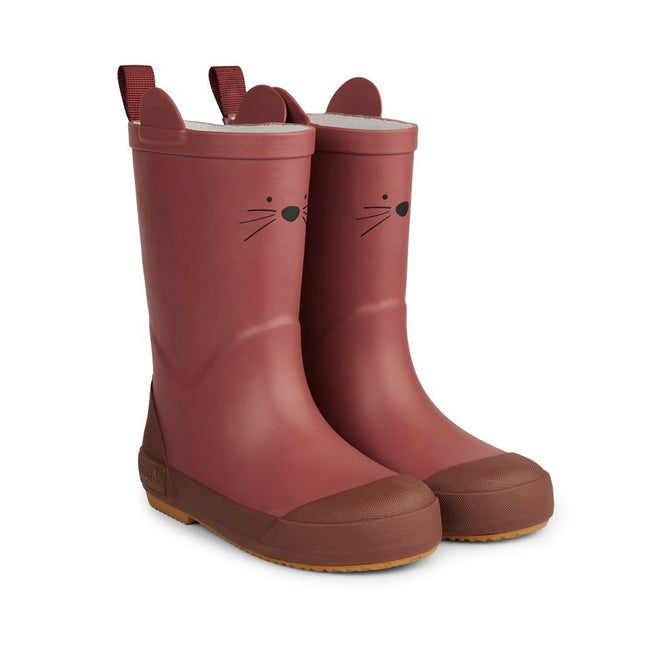 Anton dierenprint rubberboots rubberen regenlaarzen - Mahonie