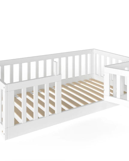 YappyCasa Kleinkinderbett, Bodenbett, WEISS
