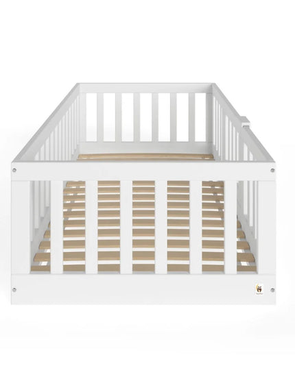 YappyCasa Kleinkinderbett, Bodenbett, WEISS