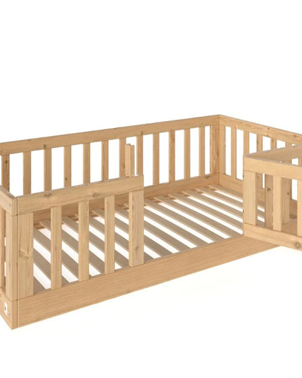 YappyCasa Kleinkinderbett, Bodenbett, NATUR