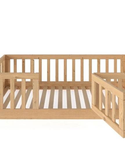 YappyCasa Kleinkinderbett, Bodenbett, NATUR