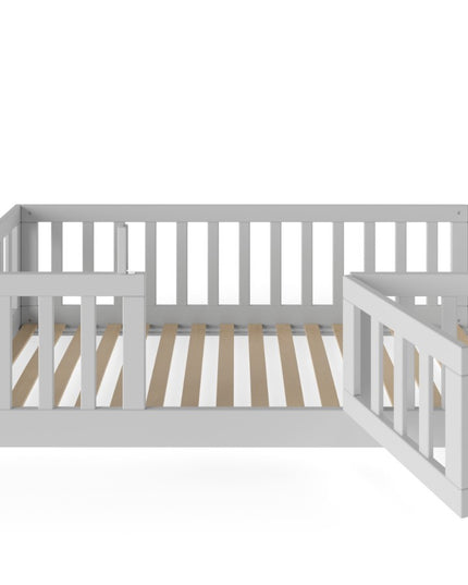 YappyCasa Kleinkinderbett, Bodenbett, GRAU