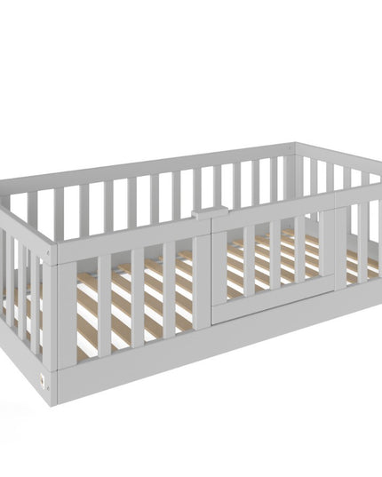 YappyCasa Kleinkinderbett, Bodenbett, GRAU