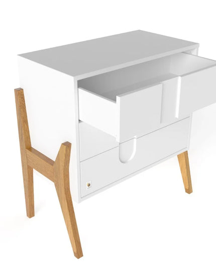 YappyIcon Commode zonder Aankleedblad – Wit/Eikenhout
